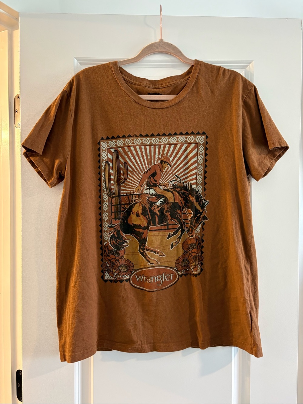 Wrangler Brown Short Sleeve Graphic Rodeo Tee